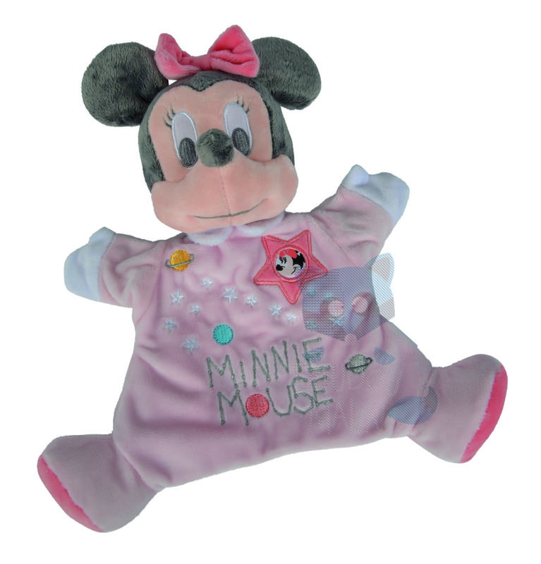  baby comforter minnie mouse handpuppet pink star 